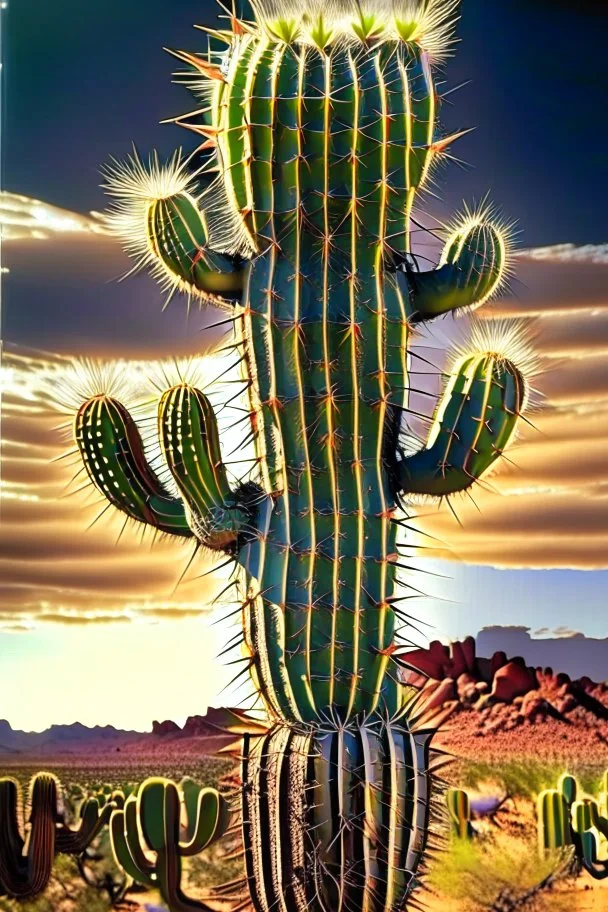 A most majestic cactus in the desert.