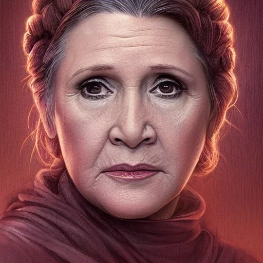 [[extrem stunning photorealistic carrie fisher as princess leia in star wars]] :: [[photorealistic sharp brown eyes, symmetrical short hair, head and shoulders portrait, 8k resolution photorealistic portrait by Greg Rutkowski, WLOP, hyperdetailed, intricately detailed, triadic colors]]