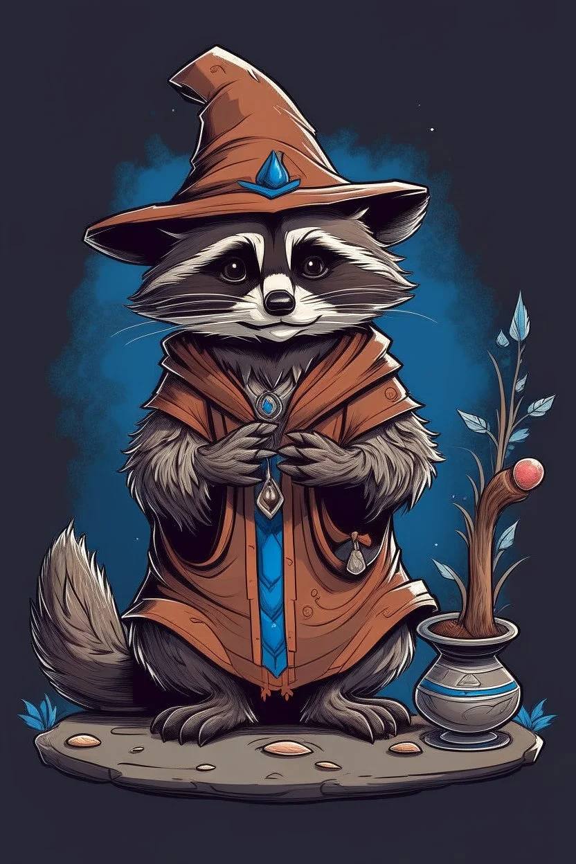 Raccoon wizard