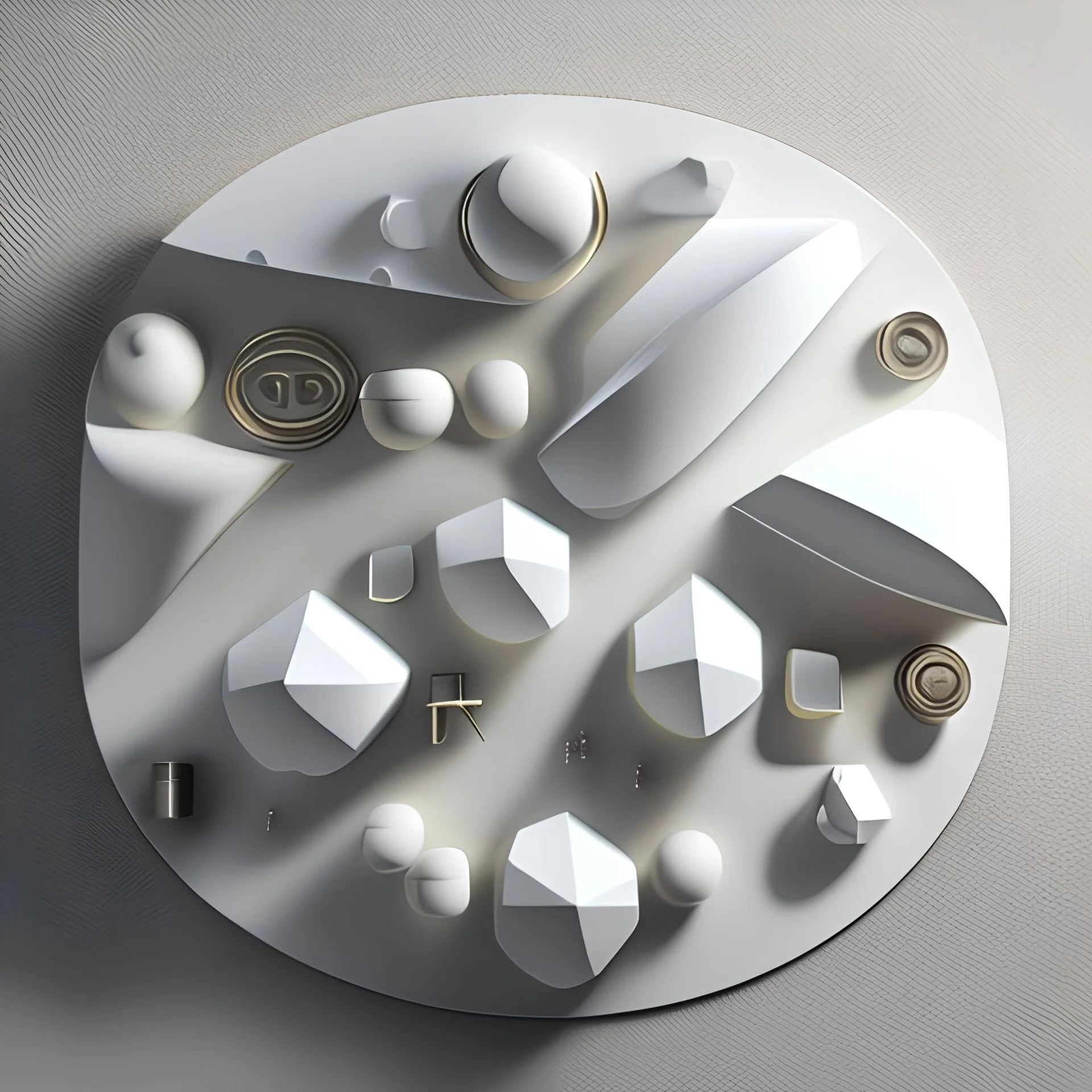 Innovative and modern pieces of accessories using gypsum