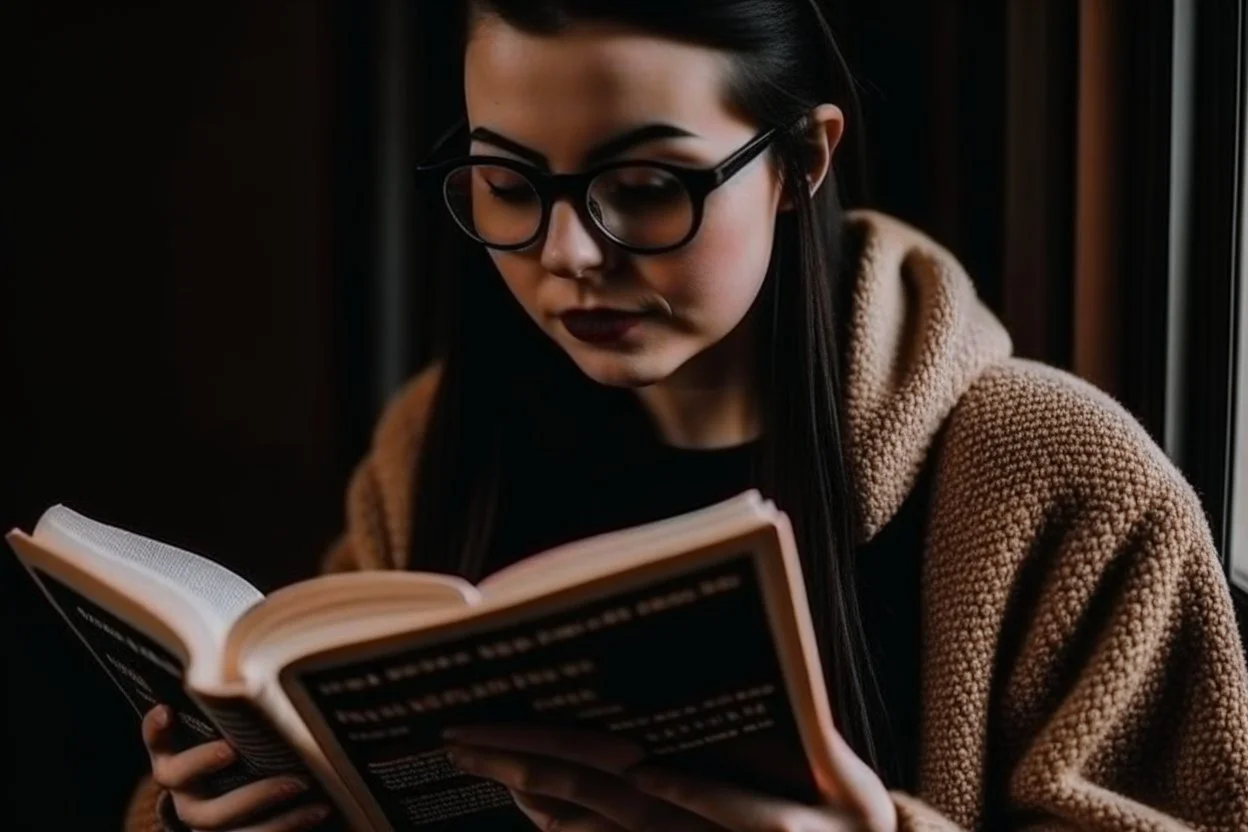 Someone reading a book.