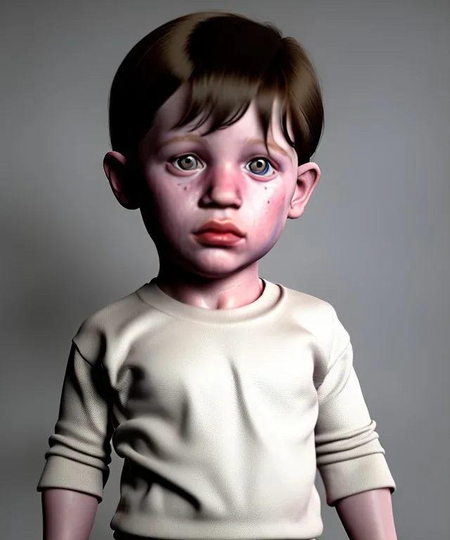 Pablo picasso toddler, full body, dramatic lighting, hyper realistic