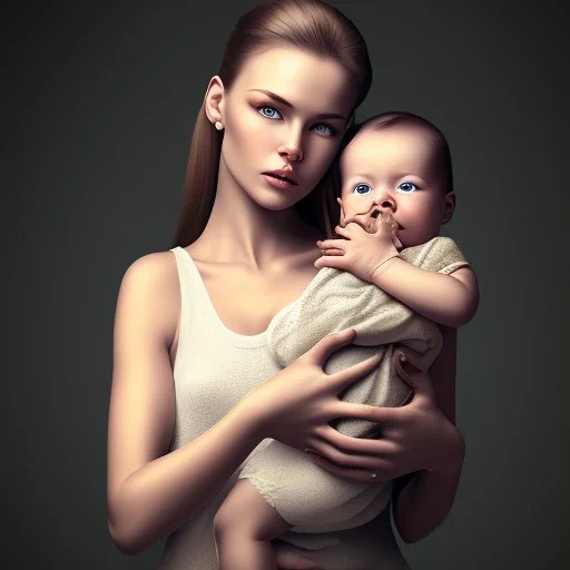 woman holding a baby girl