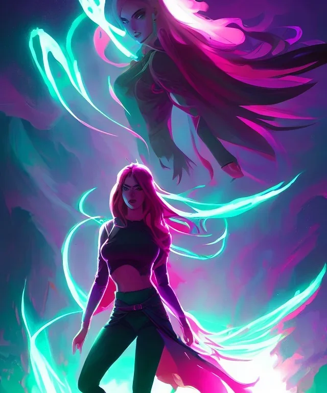 arcane style character magic digital painting bioluminance Alena Aenami Artworks in 4K design by Lois van baarle by Sung Choi by John Kirby artgerm and greg rutkowski and magali villeneuve Mage Fighter Assassin