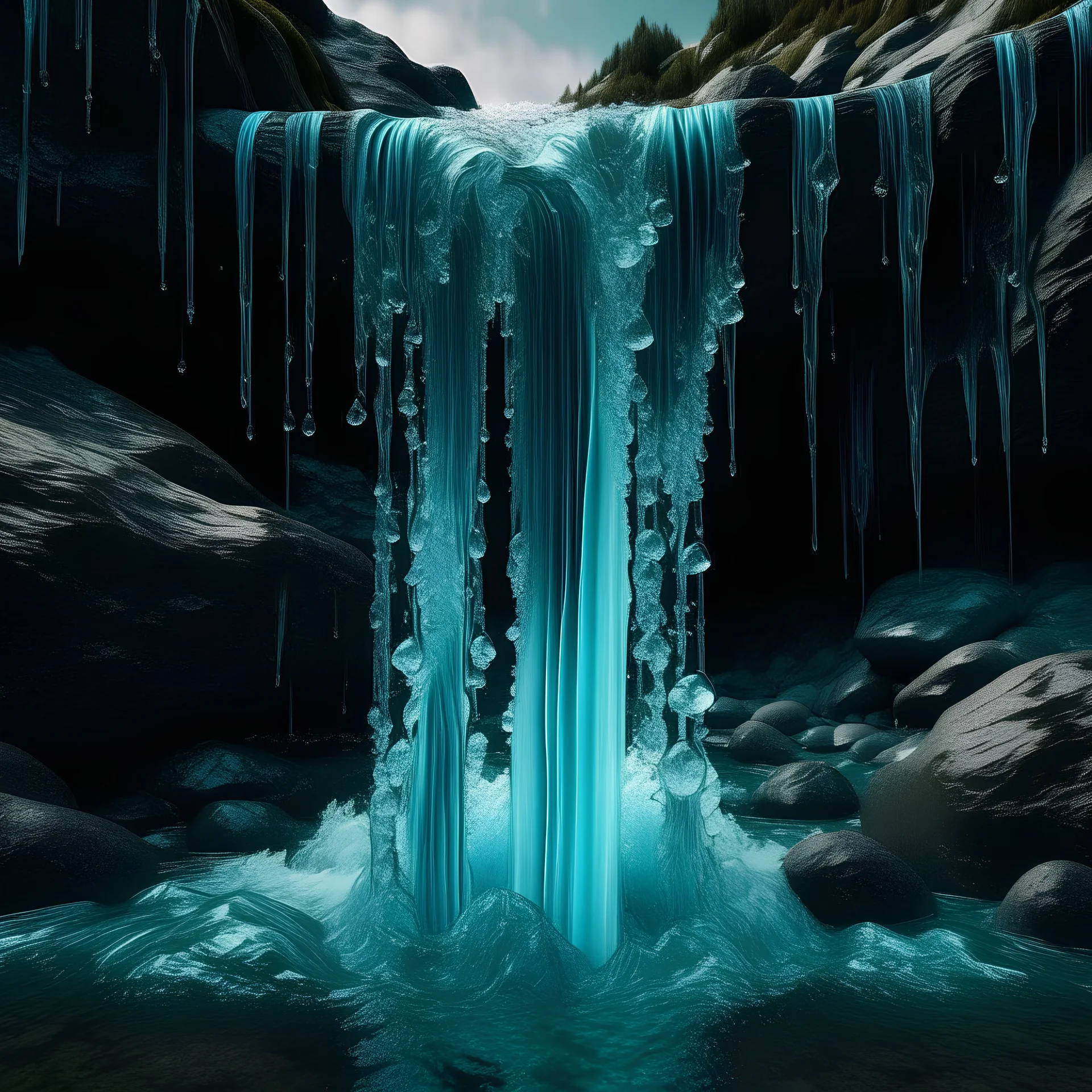 crystal waterfall