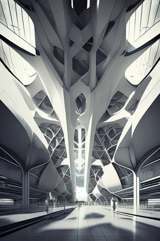 Ultra modern futuristic architectural design of Airports