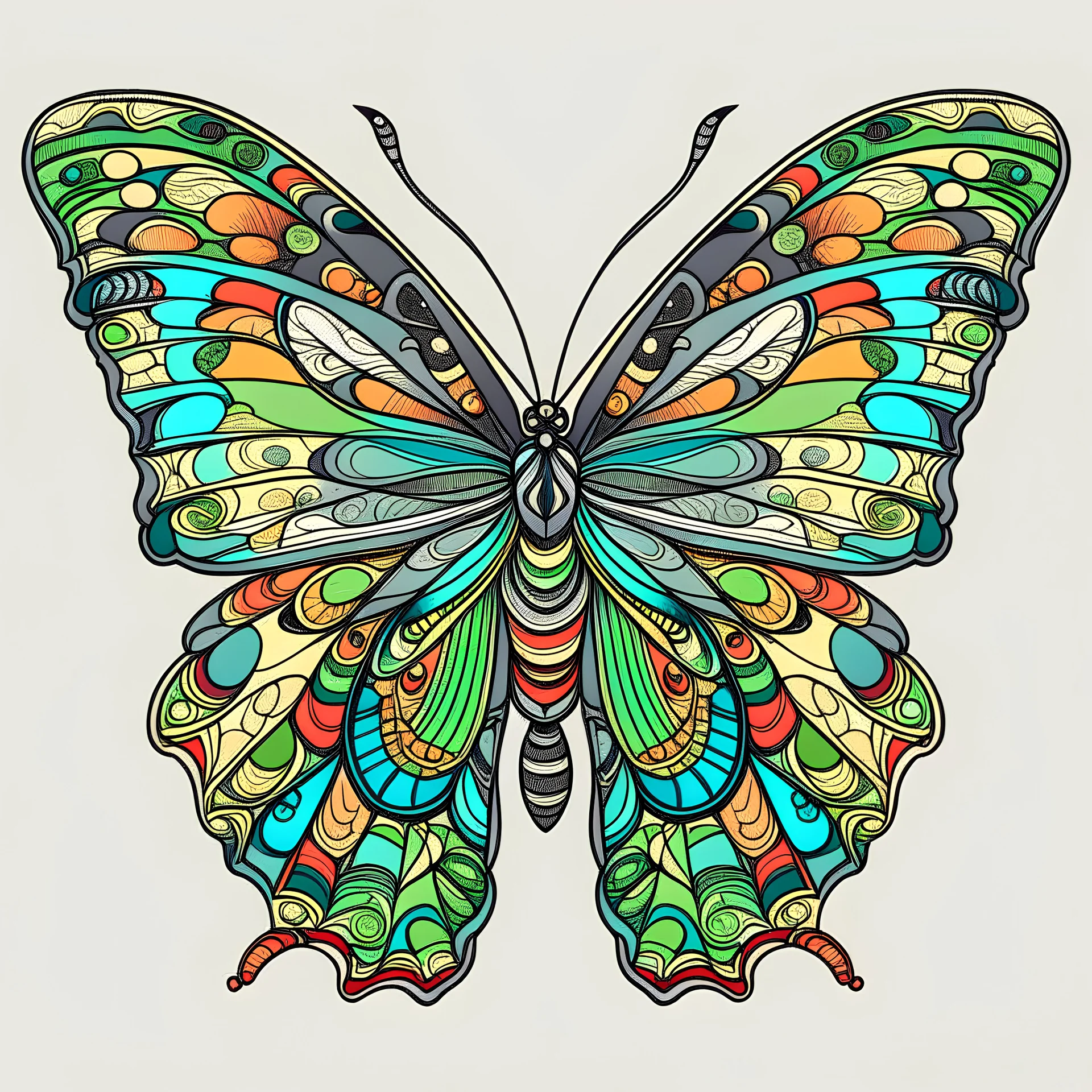 battarflyColoring Book colored