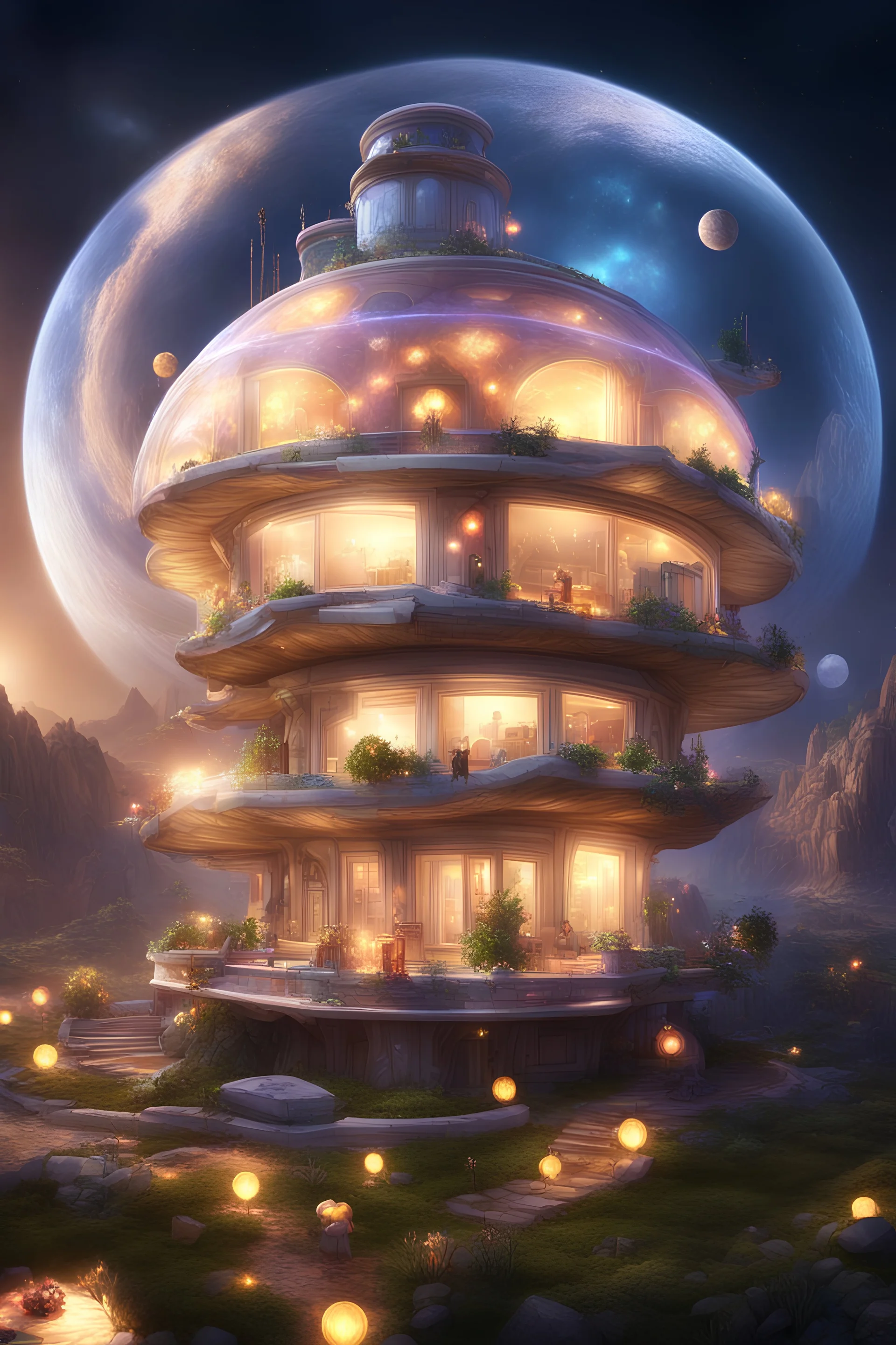 build a beautiful residence full of lights and life in Venus, strong enough to protect the people in it