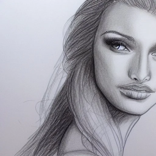 Drawing sketches Supermodel