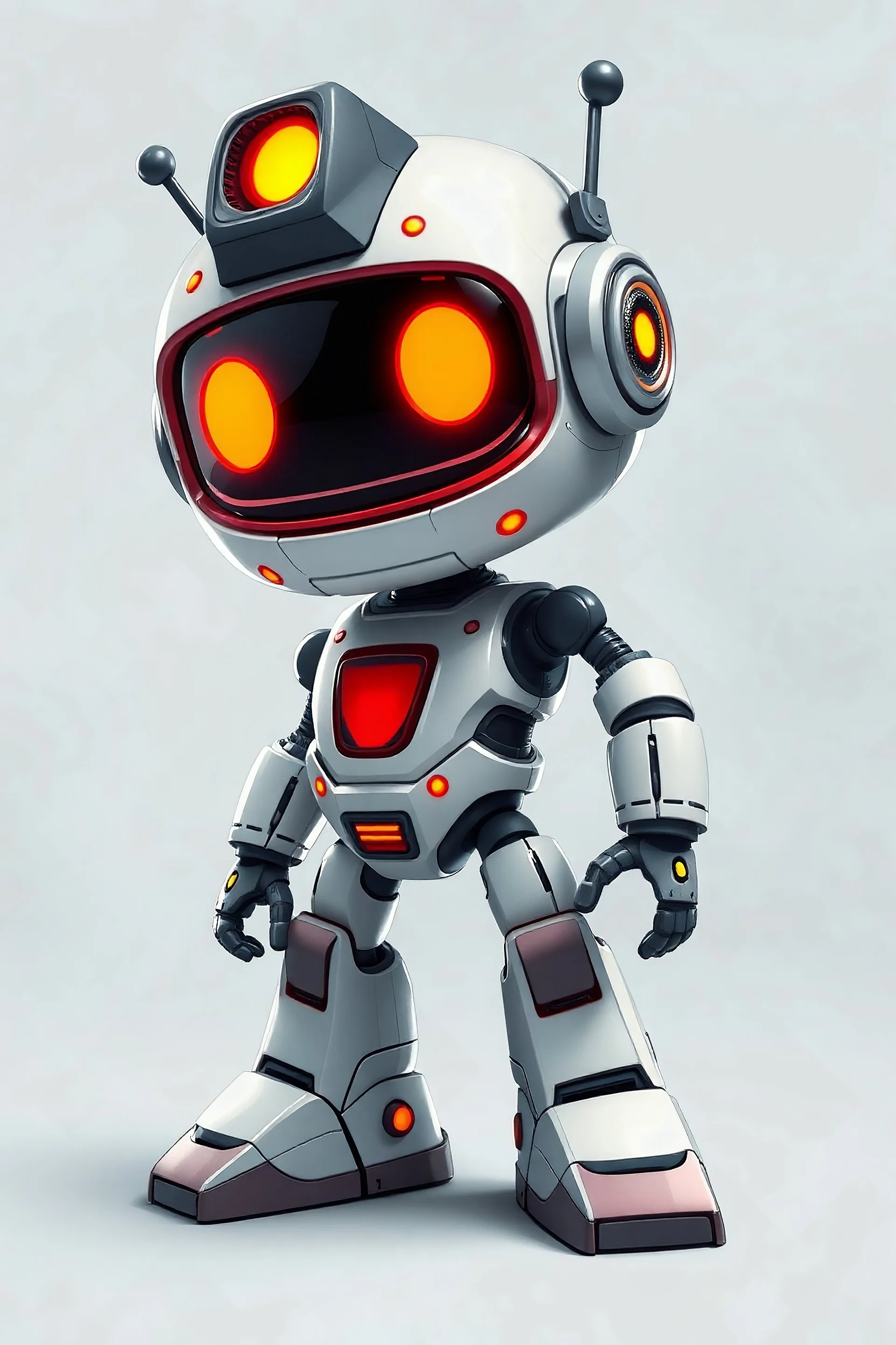 kawai robot on character soulder