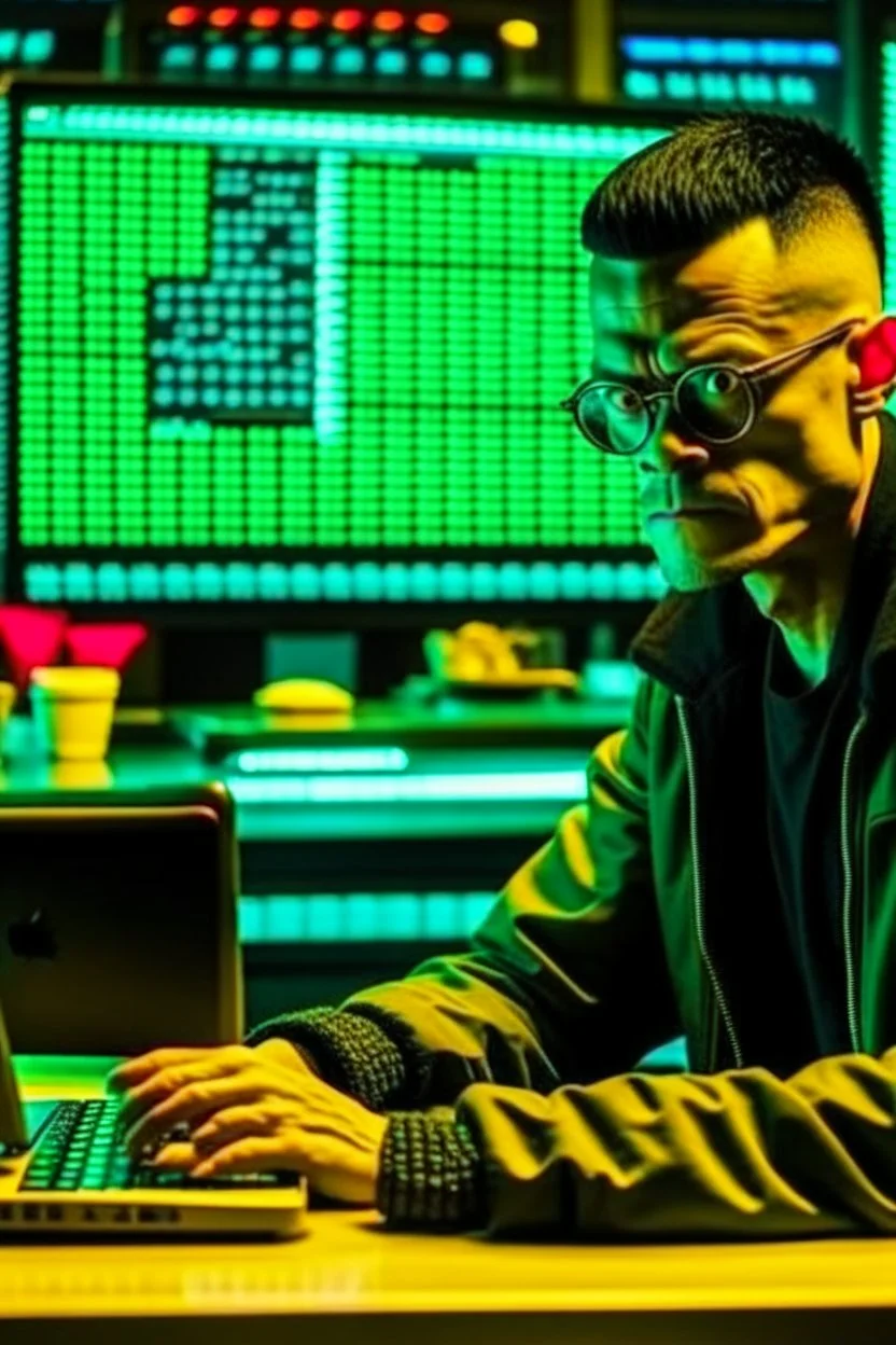mr robot chinese hackers spinoff in the style of cyberpunk