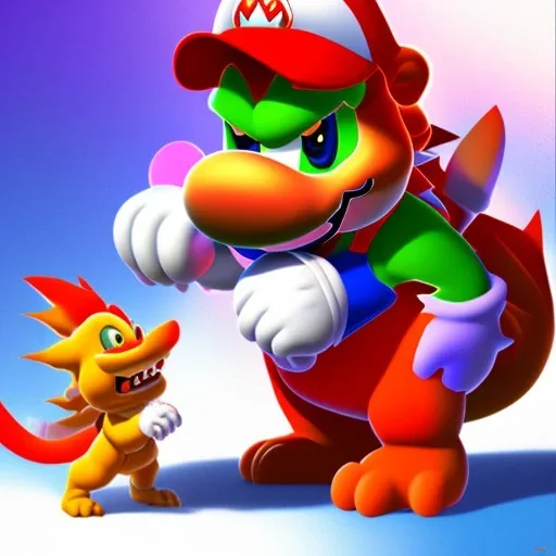 Mario eating bowser,