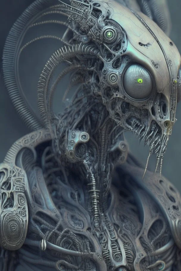 mechanical Alien cyborh,realistic, intricate