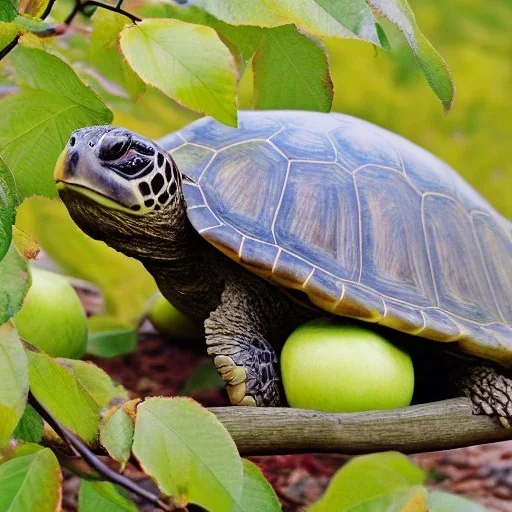 turtle and apple tree