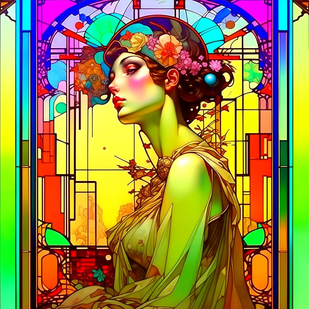 window Alex Maleev Alphonse Mucha