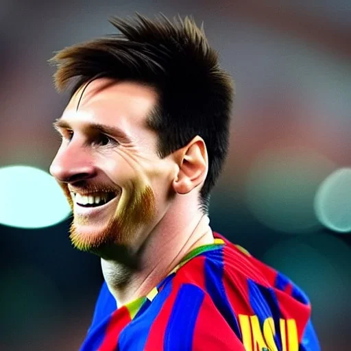 lionel messi smiling