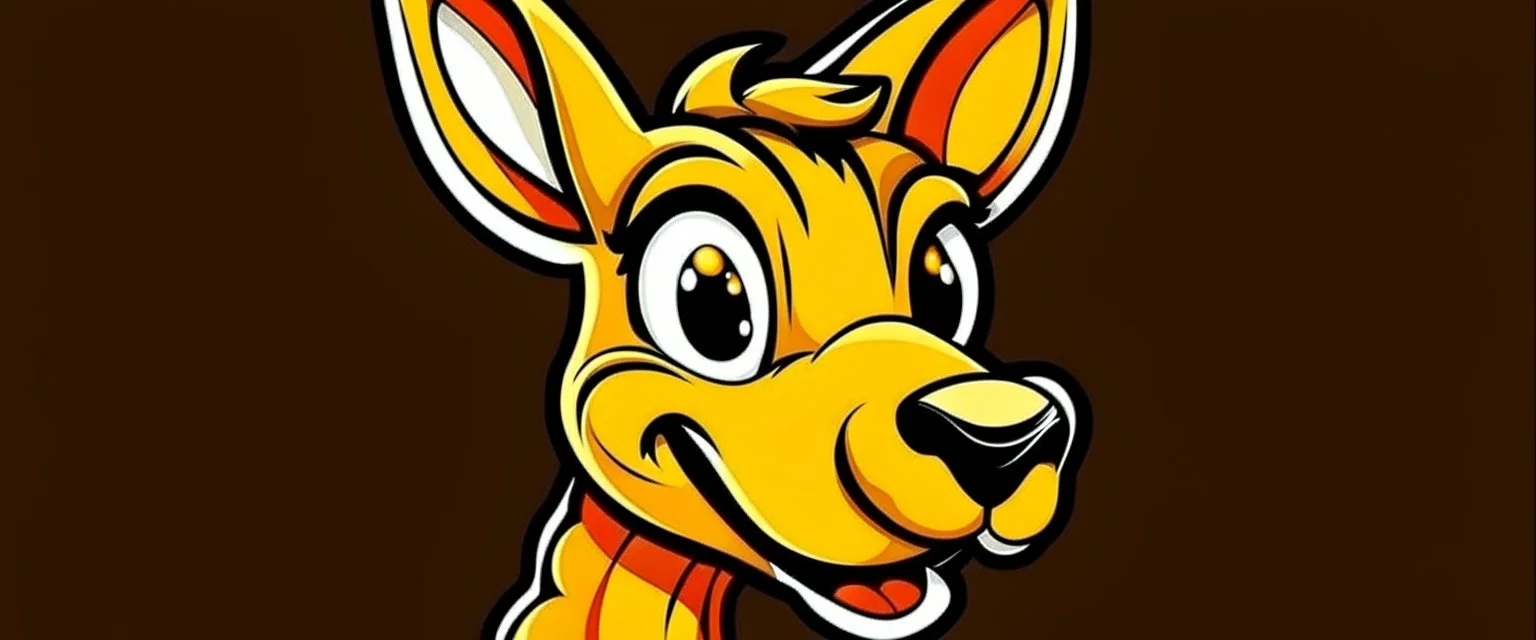 Kangaroo Mascot Logo