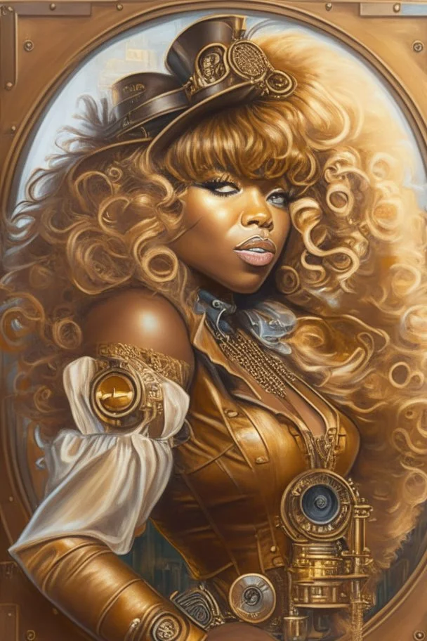 steampunk Tina Turner highly detailed digital painting elegant oil on canvas very attractive beautiful award winning fantastic view crisp quality very cute acrylic art Alphonse Mucha