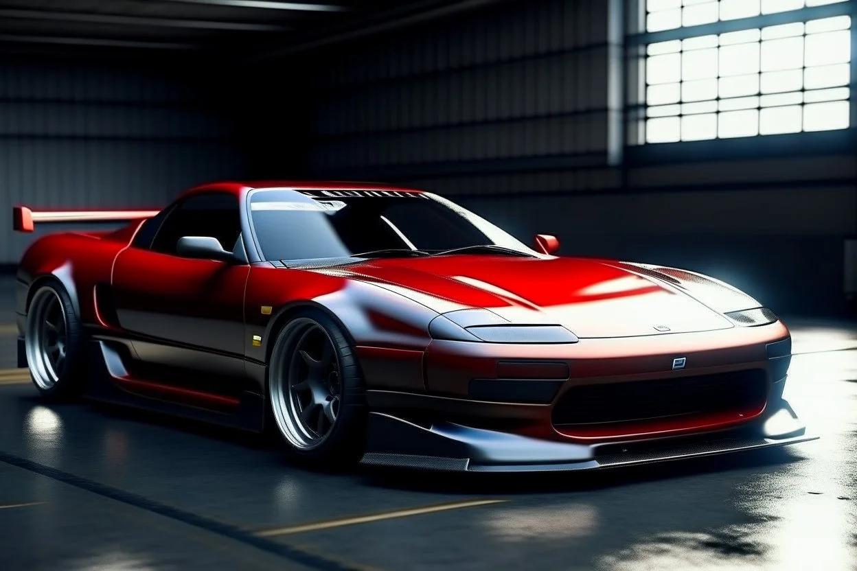 realistic rendering of a modern version of a 90's era japanese sports car