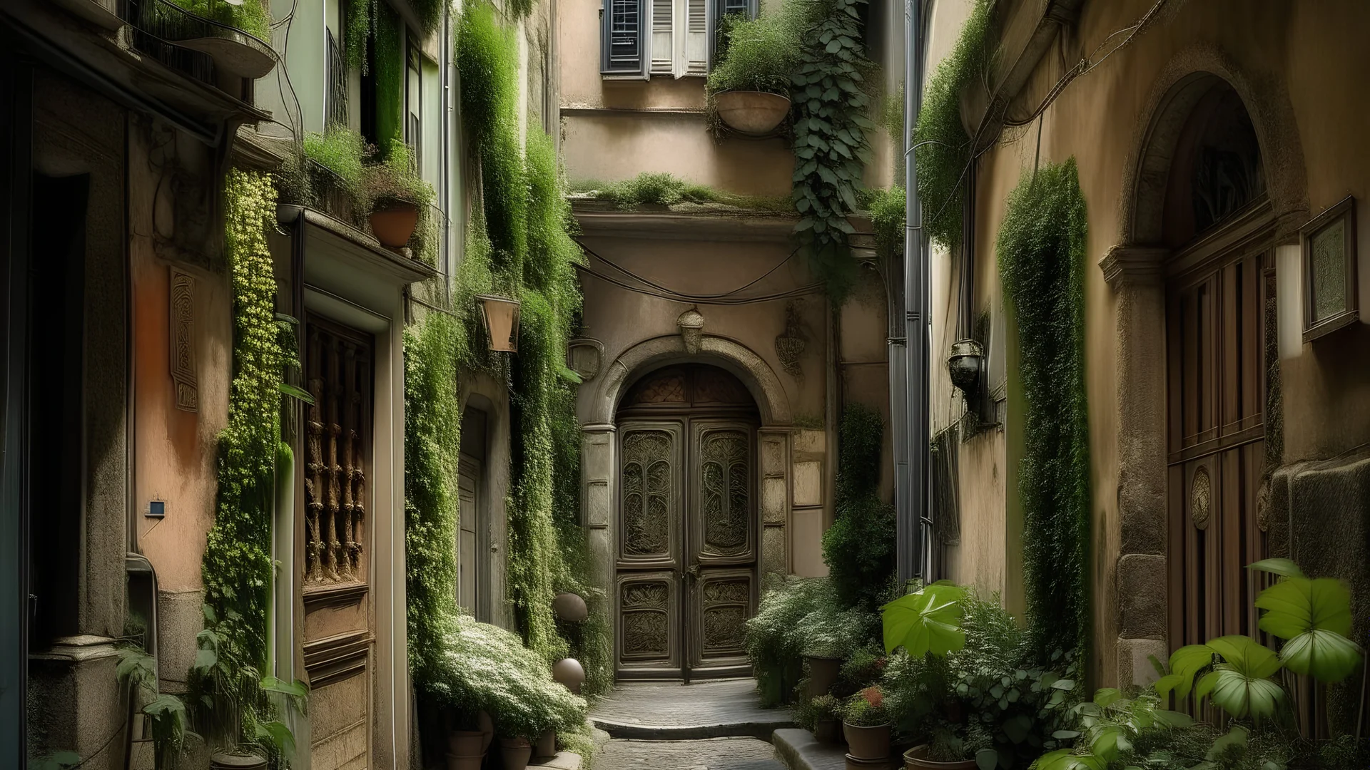 Via Margutta, Rome A hidden street in the heart of Rome, where art and history intertwine. The facades are adorned with vines and the doors of the art studios invite you to discover secrets of artists who once called this street home.