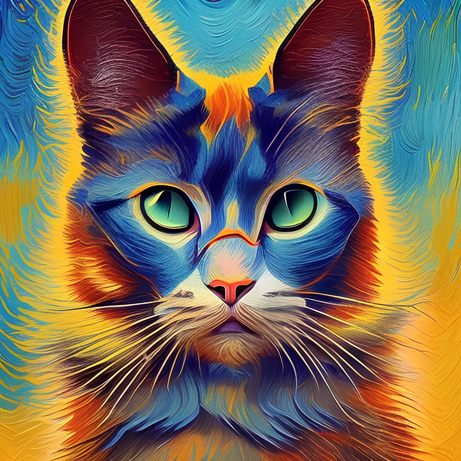 Cat van gogh