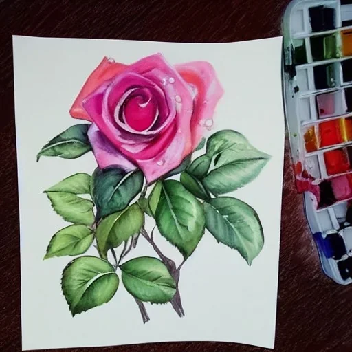 water color roses highly detailed