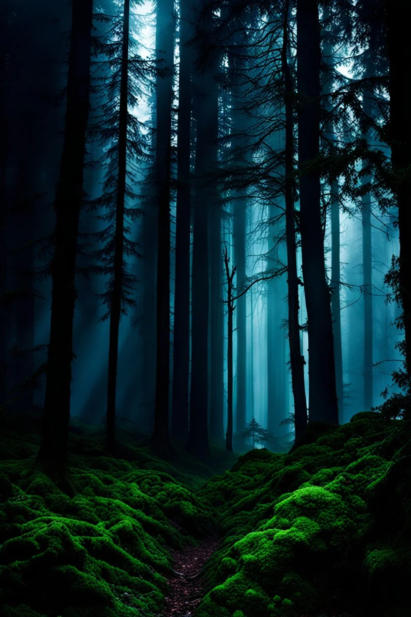 Dark forest. fantasy