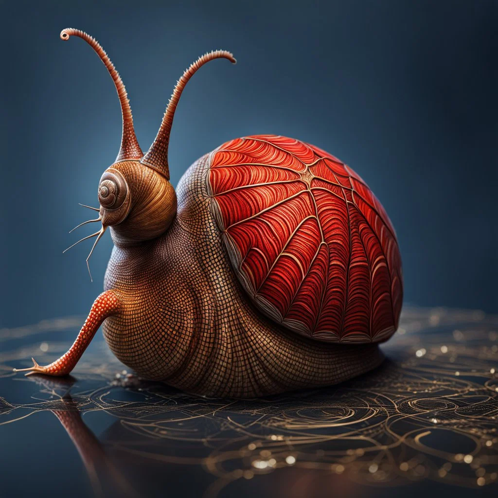 Fhoto full body, reality, Raw, animal snail as spiderman, digital art, intricate details, powerful composition, captivating, , trending on artstation, sharp focus, studio photo, intricate details, highly detailed, by addie_digi