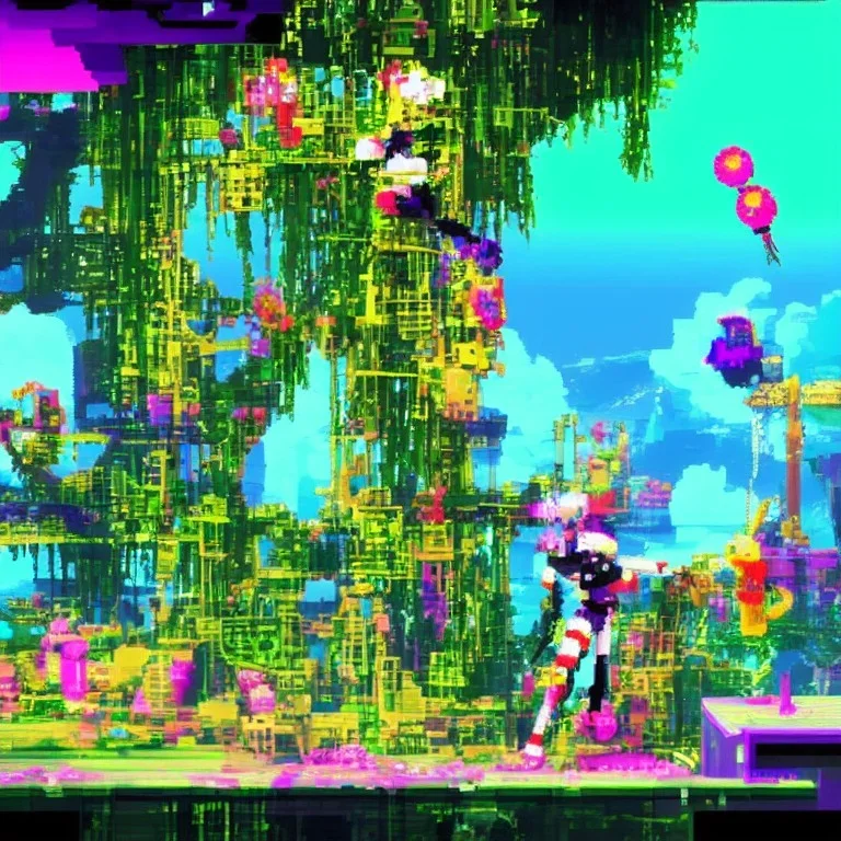 cryptunderworld videogame, cicada marionette, vaporwave