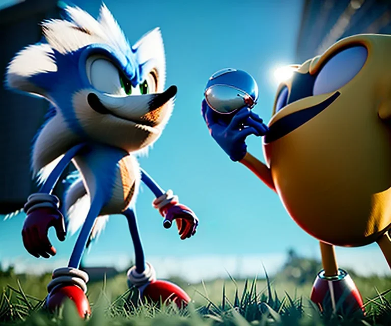 dr robotnik vs sonic electric fight, unreal engine 5