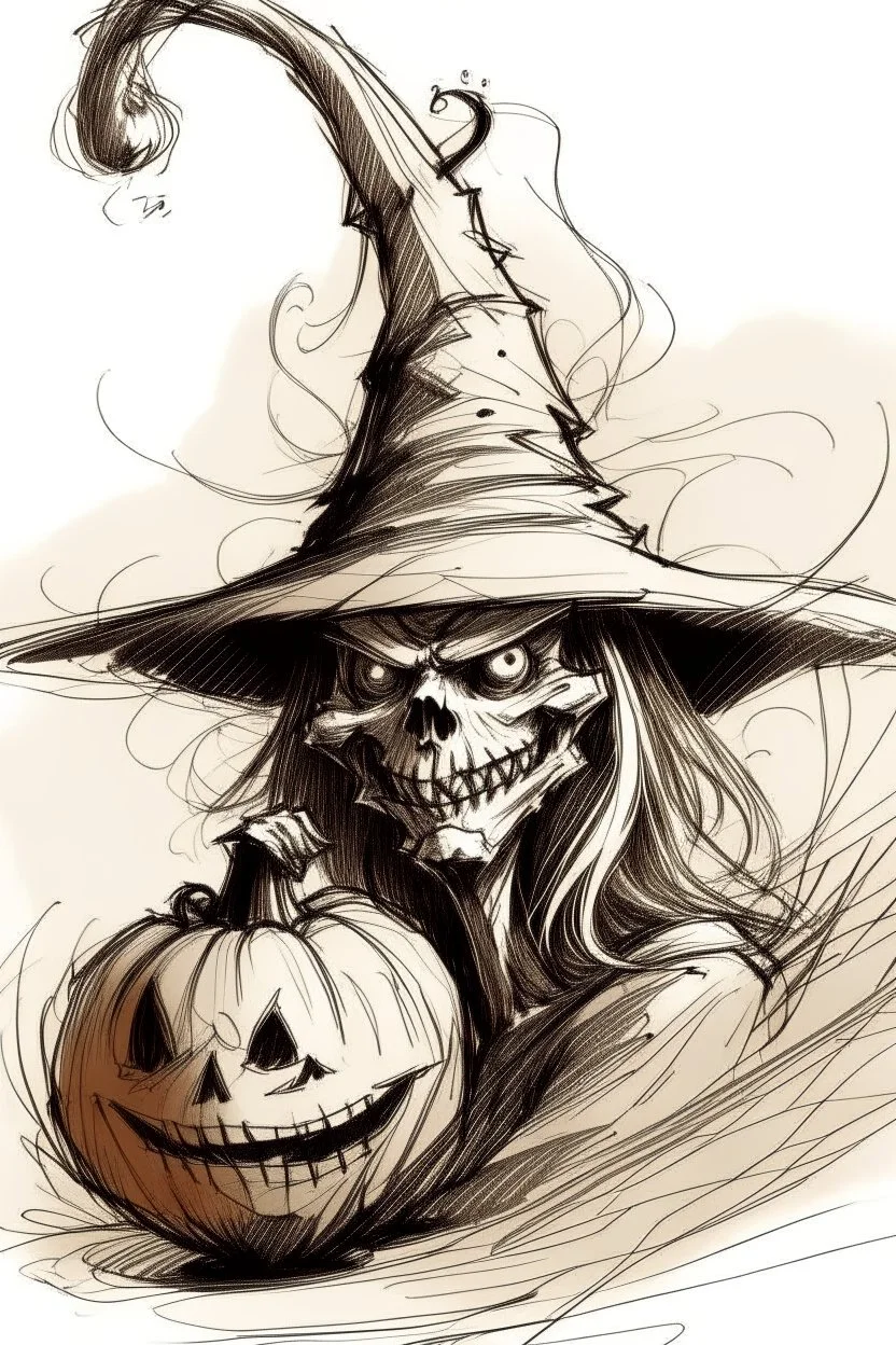Halloween sketch artistic