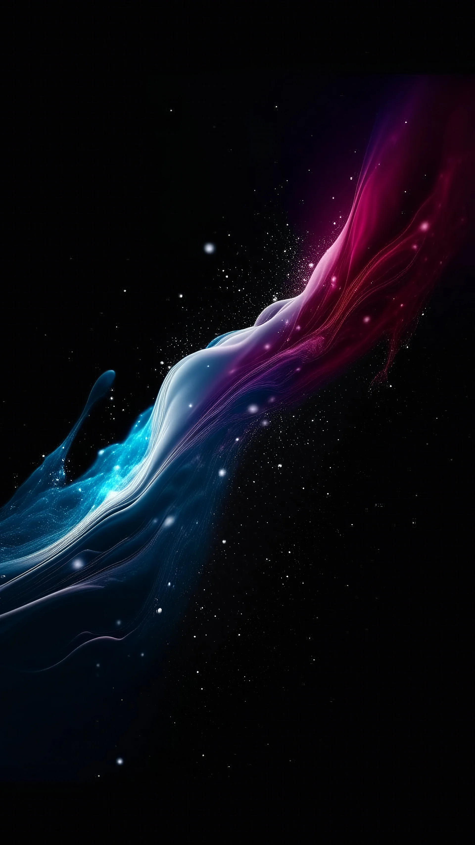 Minimalistic liquid galaxy, cosmos, abstract, highly detailed