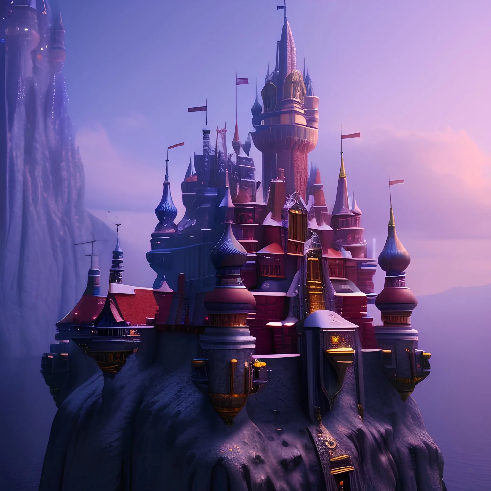 Pixar style castle, 8k resolution, unreal engine 5, photorealistic, ultra detailed