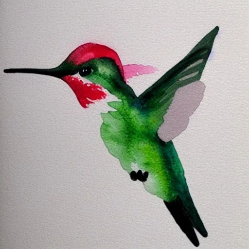 hummingbird watercolor