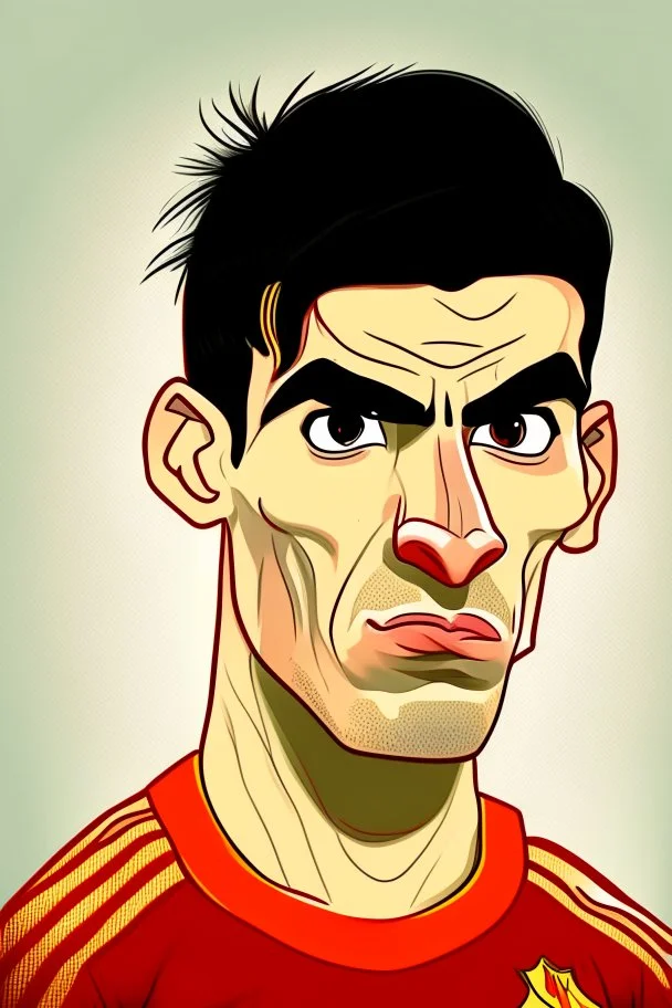 Jose Sa Portuguese football player , cartoon 2d