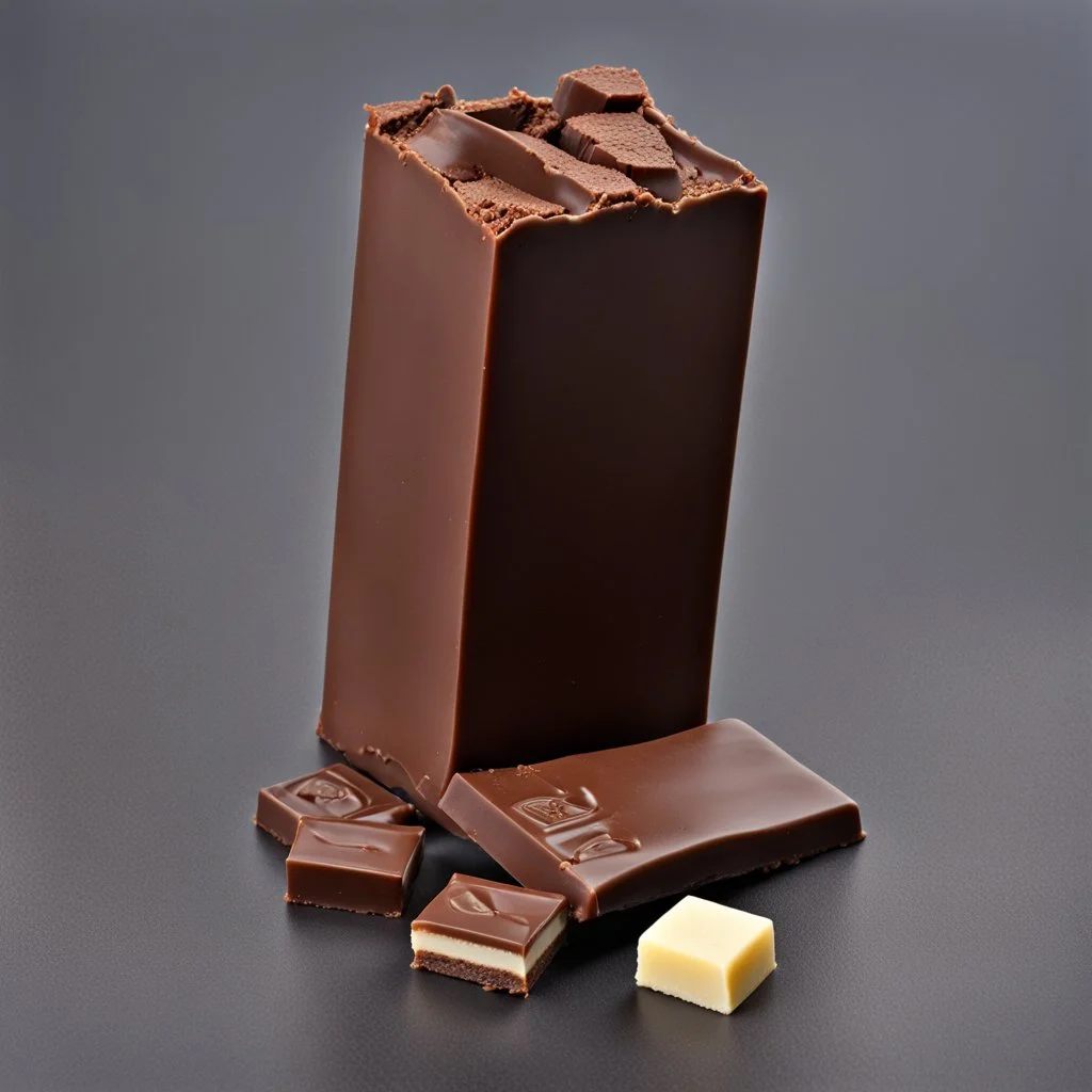 chocolate brick with bite missing