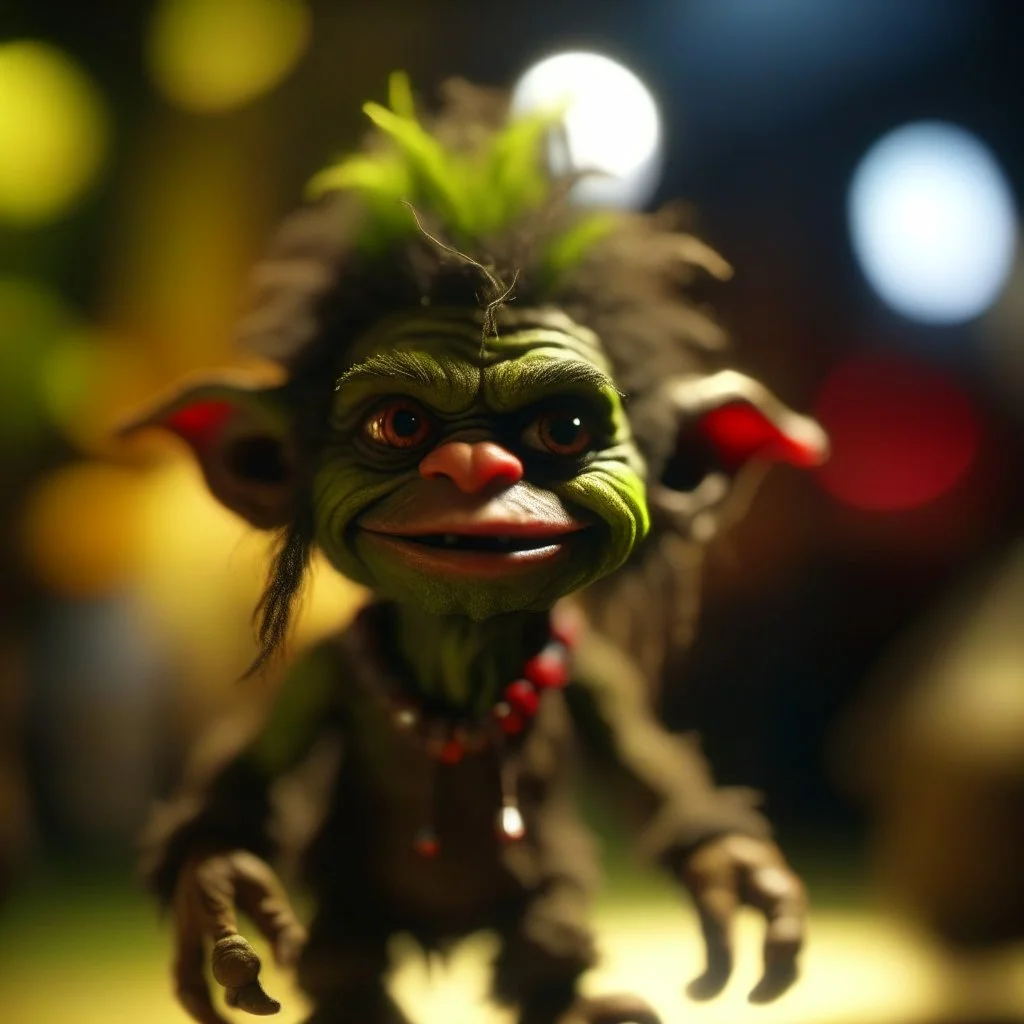 hairy pimp groove funk goblin gremlin hippie in running inside big thread mill, bokeh like f/0.8, tilt-shift lens 8k, high detail, smooth render, down-light, unreal engine