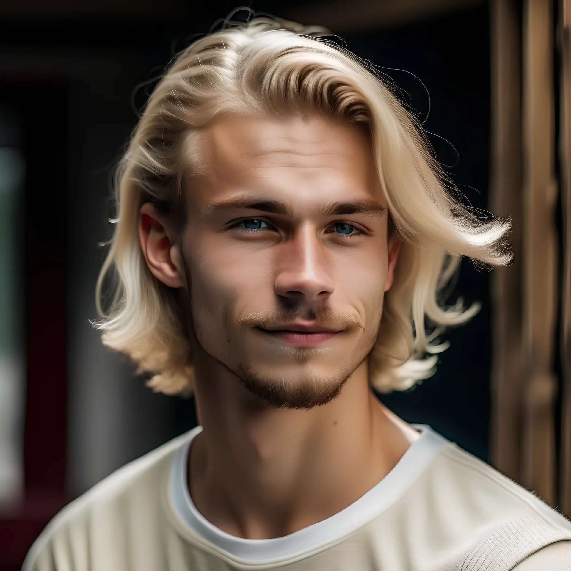 Sternbild Widder mit einem blonde junge Mann der 25-30 Jahre alt ist