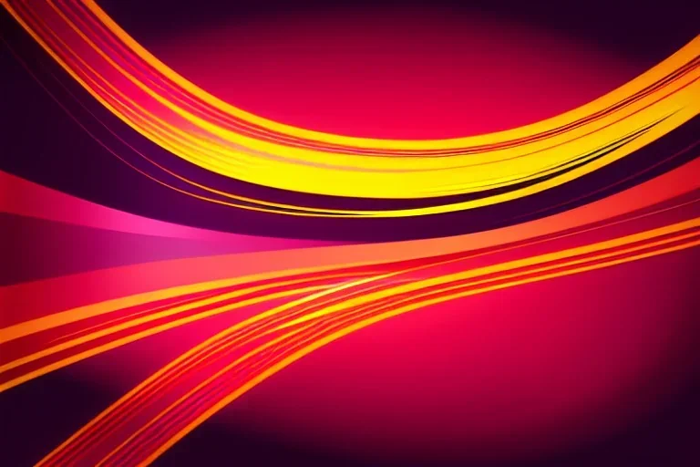 Vector technology abstract background with dynamic amorphous vector flowing gradient particle water curve waves and modern red, yellow, orange lines. Retro futurism geometric, cyberpunk.