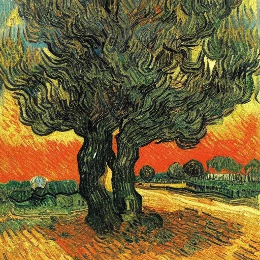 Street tree by van gogh