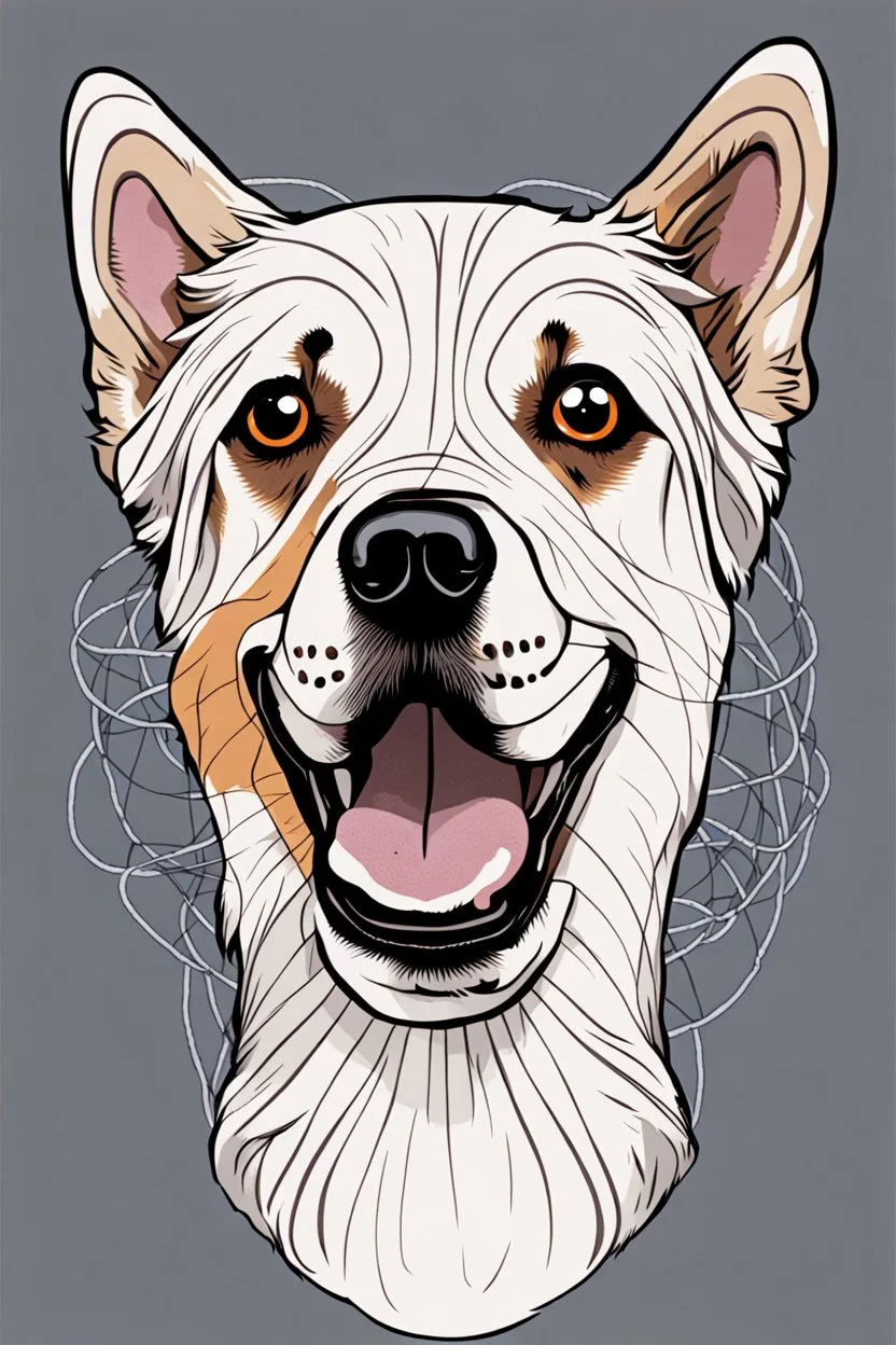 illustration dog intetrnet meme face