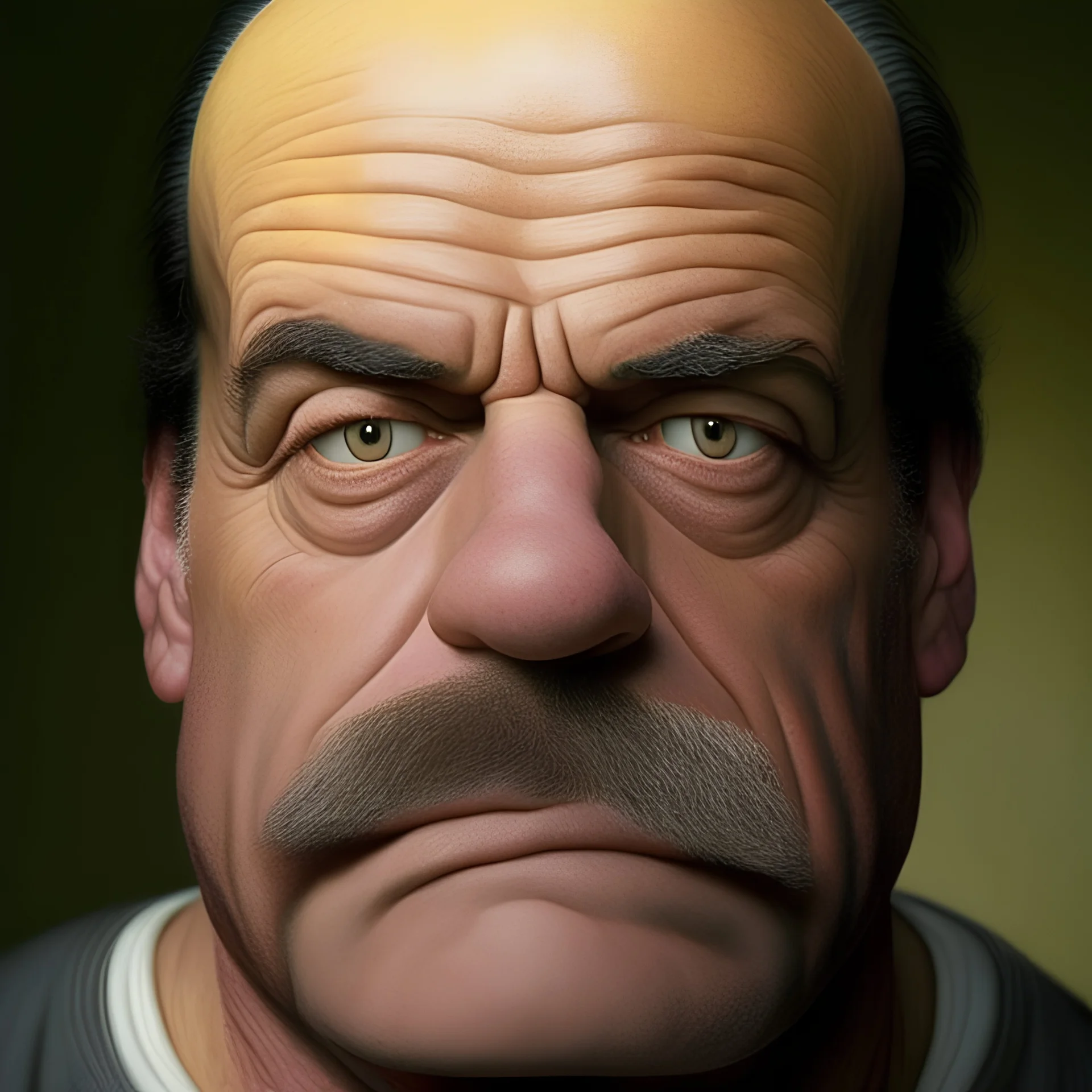 homer simpson, realistic, detailed, RAW