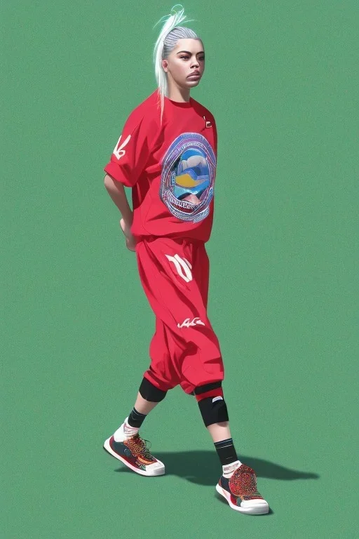 Billie Eilish, legs, photorealistic, 8k