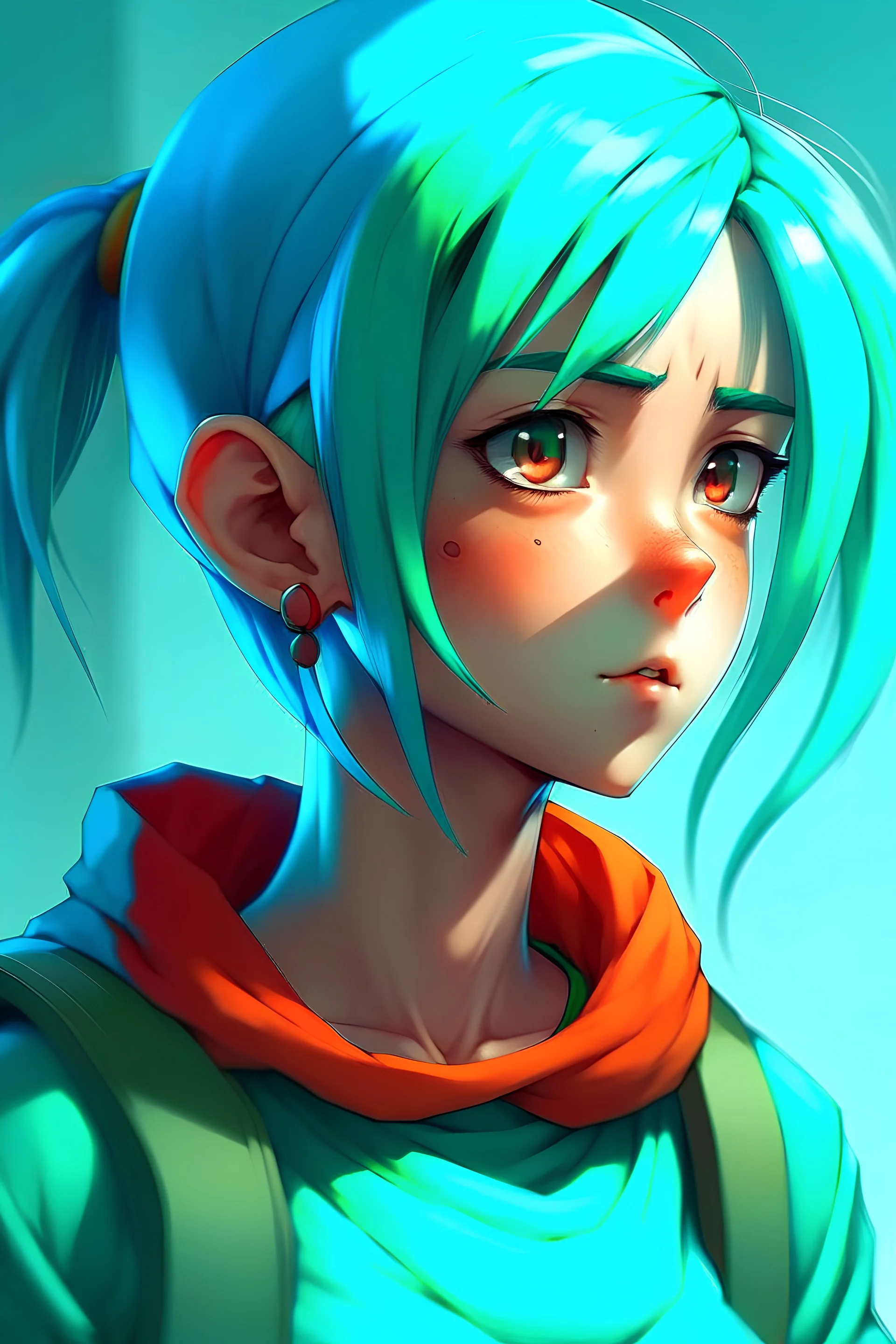 Bulma, 1girl, (Dragon Ball), ((Fart))