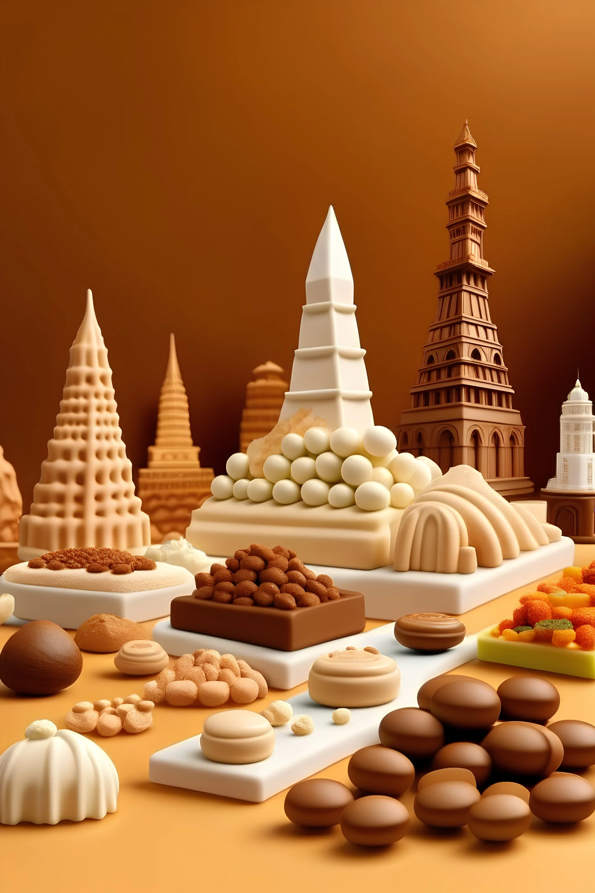 Image 3: Individual Flavors** - Showcase each flavor individually: Butterscotch Magic, Creamy White Milky Cream, and Irresistible Softness Milk Chocolate. - Use close-up shots to emphasize the smoothness and richness of each flavor. - Incorporate a Toronto-themed background to connect with the local vibe.