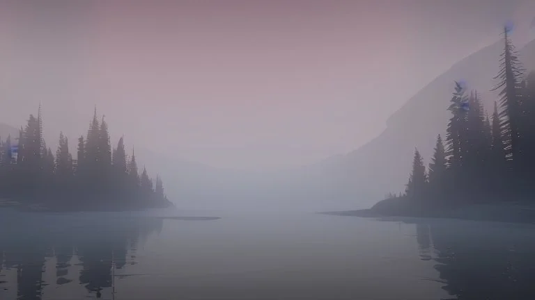 fog over the lake