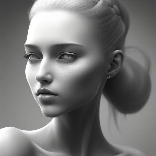 #Digital 2D #Fantasy #Illustration #Portraits #portrait #semirealism #semirealistic #semirealisticportrait #illustration #gulakova-viktoria #monocromatic #monochrome #monocrome art #monochrome portrait #black and white #girl #ponytail #look