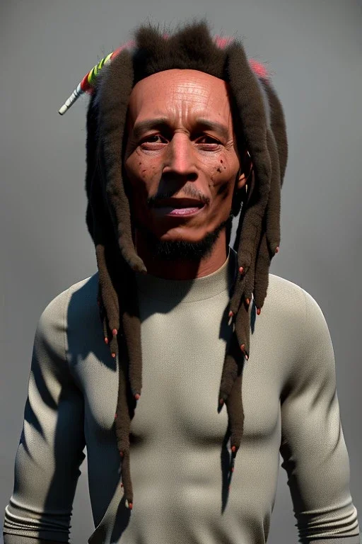 Bob Marley, highly detailed, cinematic 16k