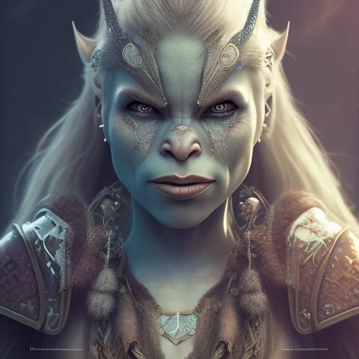 epic Fantasy female orc, warrior robes, high definition, ultra detailed portrait,dark fantasy background, 8K