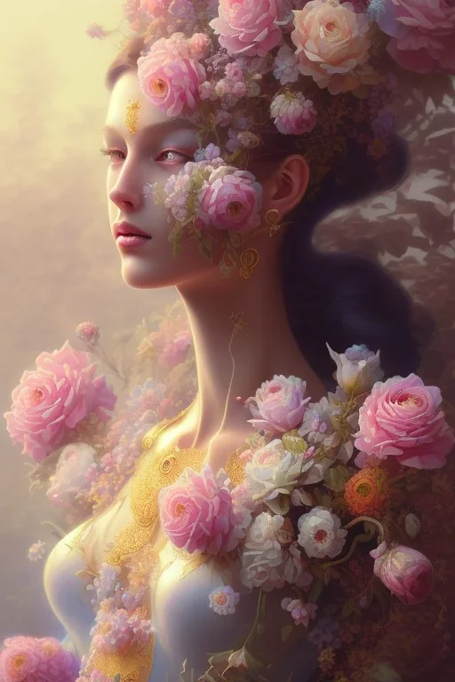 gardenia flowers, colorful, psychedelic, intricate, elegant, highly detailed, digital painting, artstation, concept art, smooth, sharp focus, illustration, art by artgerm and greg rutkowski and alphonse mucha